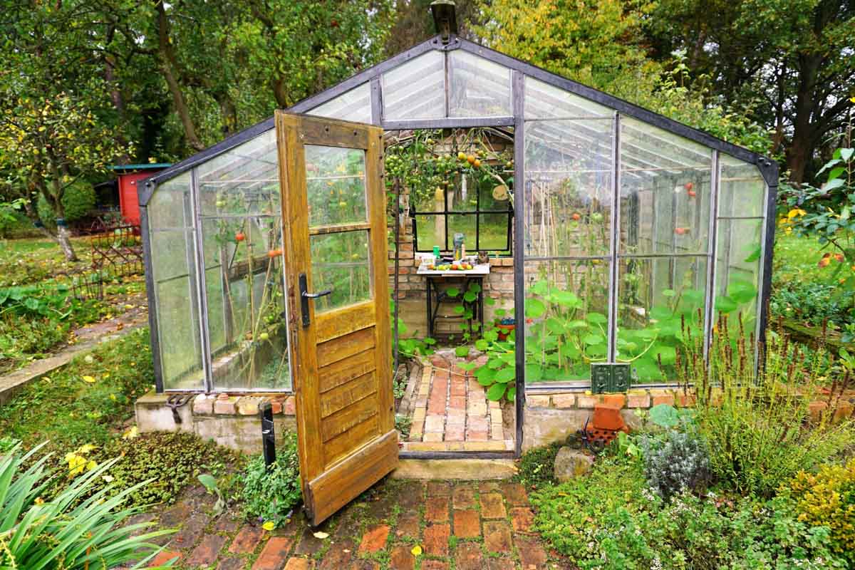 Brick Floor Greenhouse